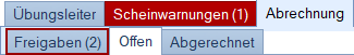 Übungsleiterliste - Abrechnung - Freigabe