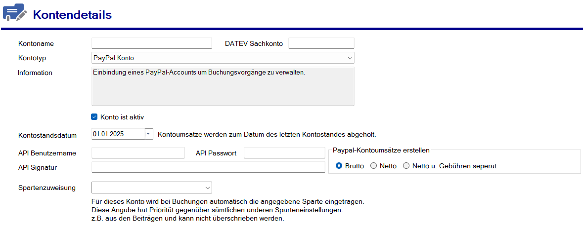 Neues PayPal-Konto anlegen