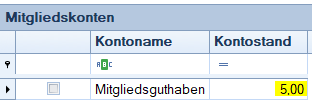 Mitgliedsdaten / Beitragsassistent / Entfernen - Gutschreiben Resultat
